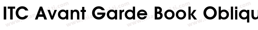 ITC Avant Garde Book Oblique SWA字体转换